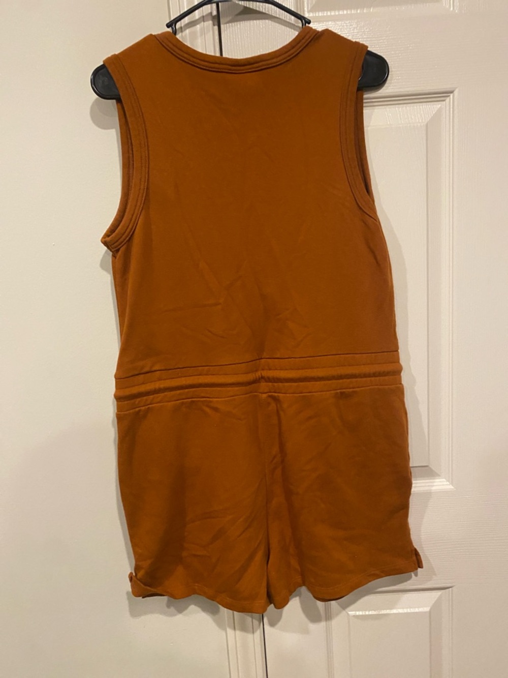 Universal Thread Rust Orange Drawstring Romper - Picture 4 of 4